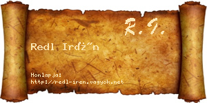 Redl Irén névjegykártya